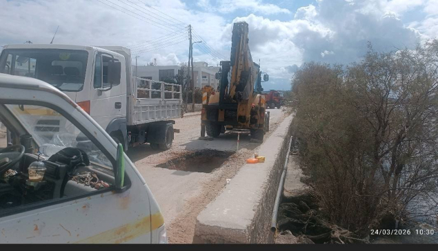 Αποκατάσταση οδοστρώματος μπροστά από το Μεταλλευτικό Μουσείο