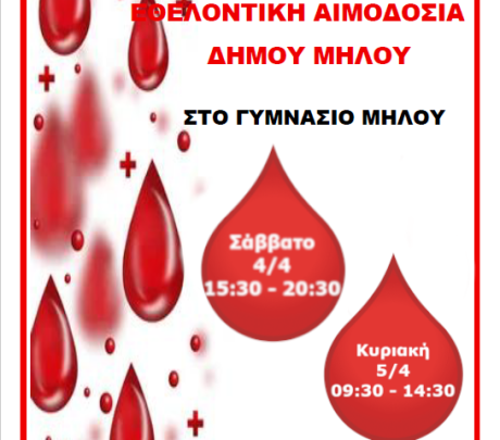 Αλλαγή ωρών αιμοδοσίας