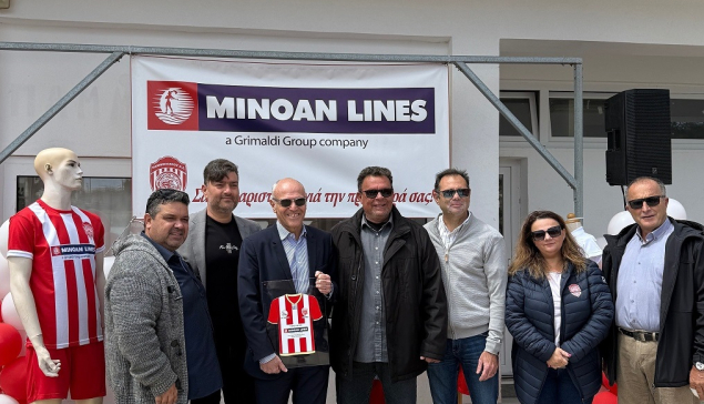 Η MINOAN LINES στηρίζει τον Παμμηλιακό Α.Σ. με δωρεά αθλητικού εξοπλισμού & επενδύει στη νέα γενιά αθλητών της Μήλου